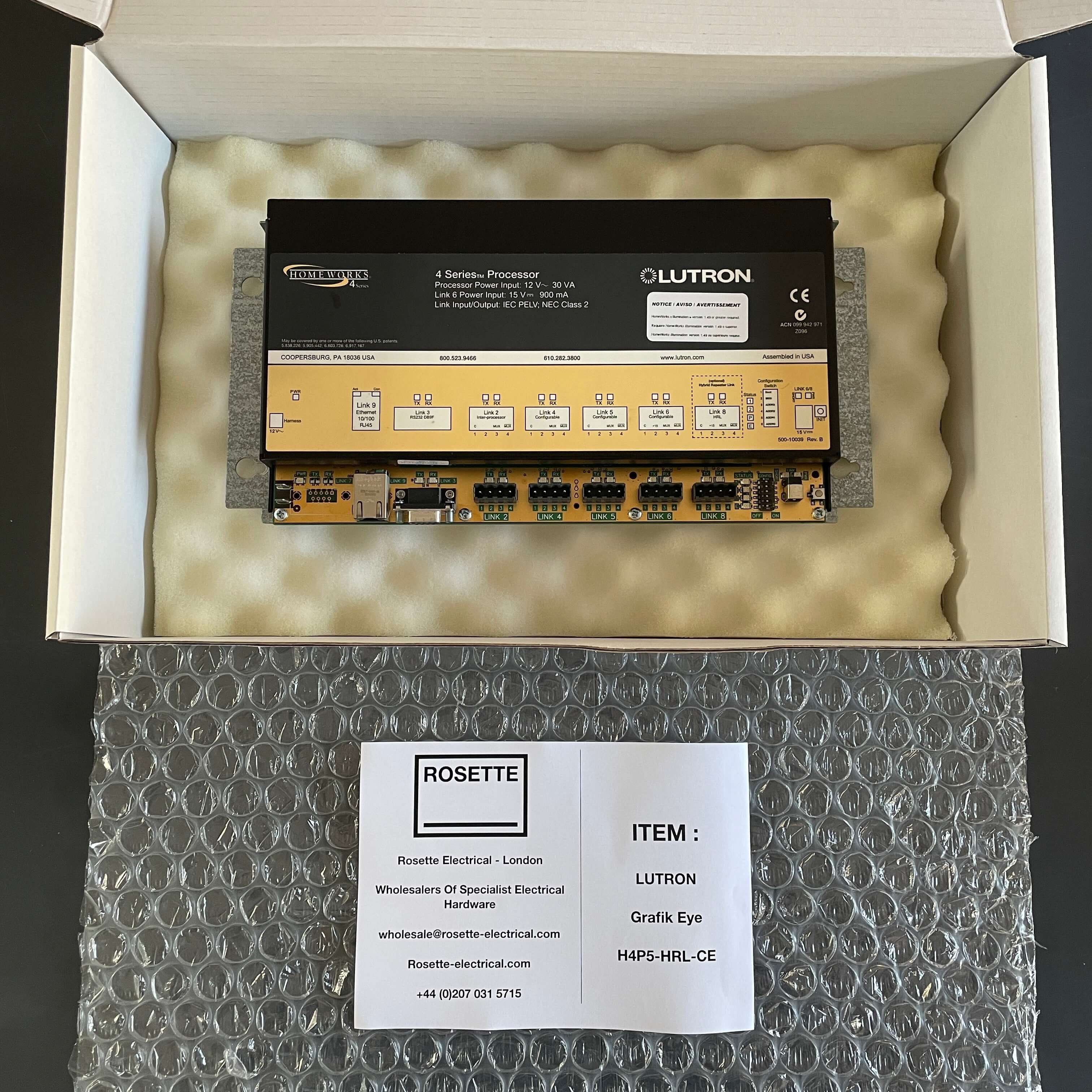 Homeworks Interactive Processor Lutron HomeWorks Illumination - Series 4 Processor - H4P5 HRL CE ...